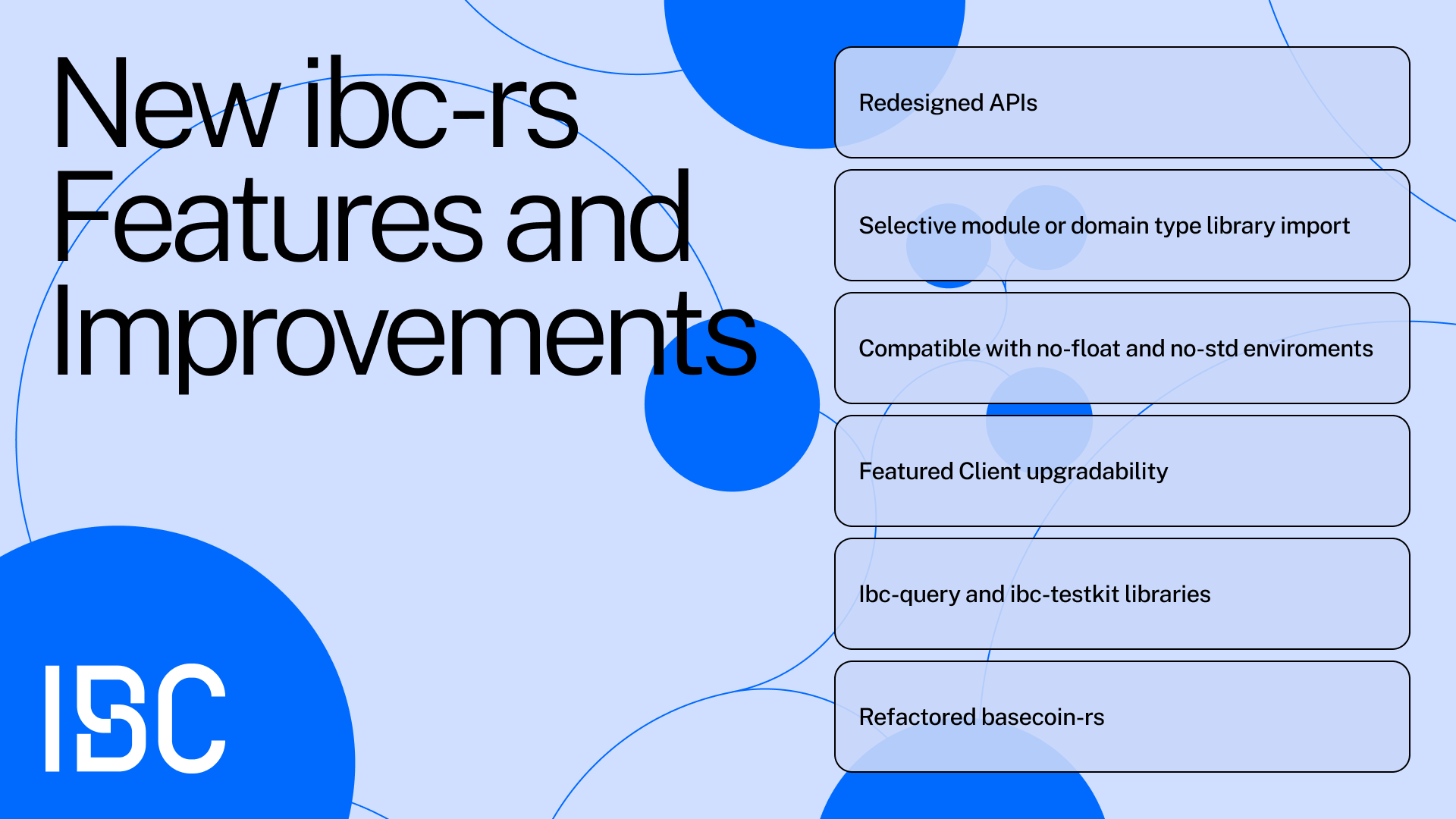 Ibc-rs focused on usability in 2023.