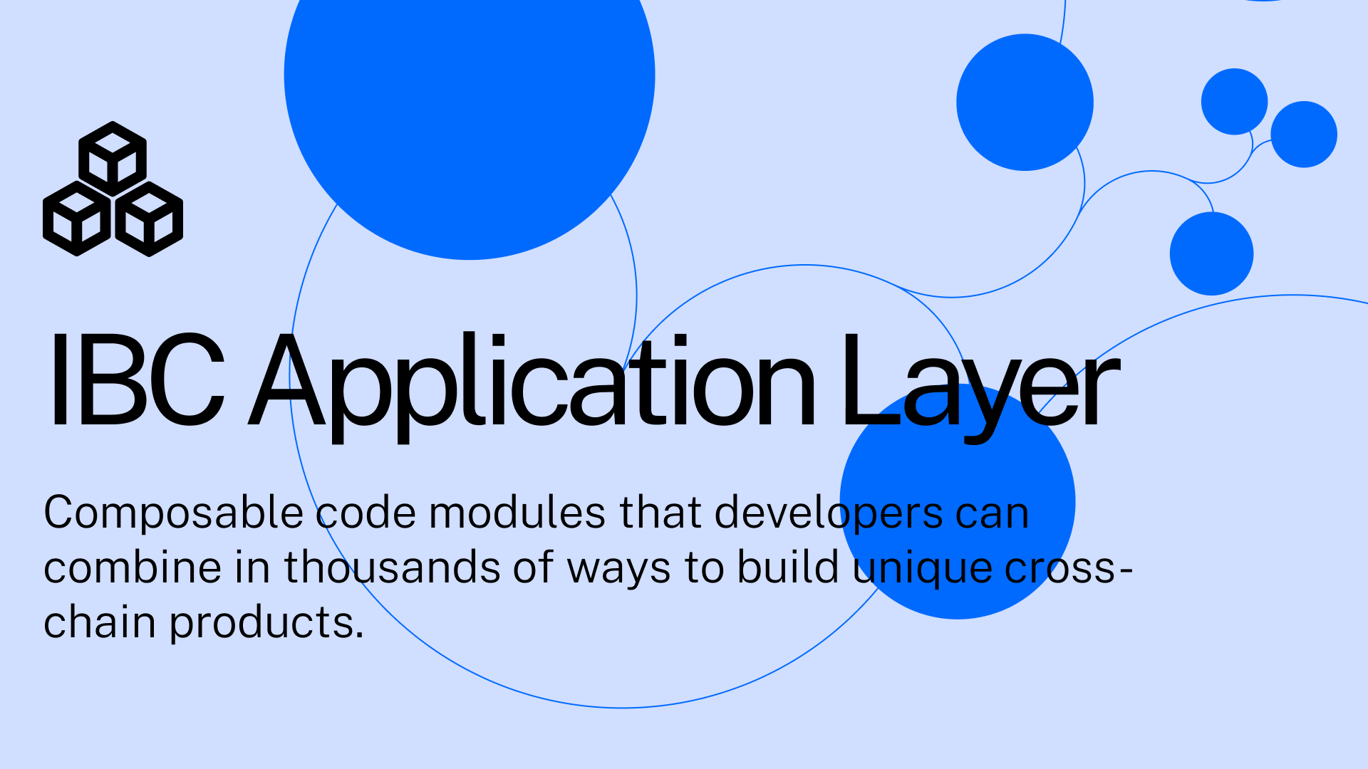 The IBC application layer is made up of composable code modules.